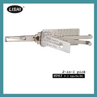 Lishi HU43 2-in-1 Alat Pembuka & Dekoder Kunci Otomatis untuk Chrysler/Dodge/Jeep Bahan Stainless Steel Universal untuk Penggunaan Ahli Kunci Profesional