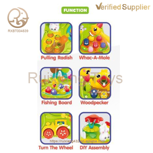 Vente en gros Puzzle éducation drôle jouets interactifs bricolage multifonctionnel plante jeu jouets <span class=keywords><strong>de</strong></span> table planche finie Whack-A-Mole pour les enfants - Product Image 2