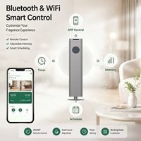 Diffuseur d'arômes électrique sans eau 1500 ml, tour en aluminium sur pied, contrôle WiFi via application, pour hôtels et foyers, garantie 1 an