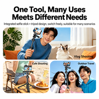 Trépied extensible portable pour téléphone, appareil photo, GoPro, DJI Osmo, caméra d'action Insta360, vlog, selfie, diffusion en direct