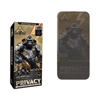 Protection d'écran en verre trempé anti-espionnage Black King Kong ESD pour iPhone 11 12 13 14 15 16 Pro Max & 13 Mini