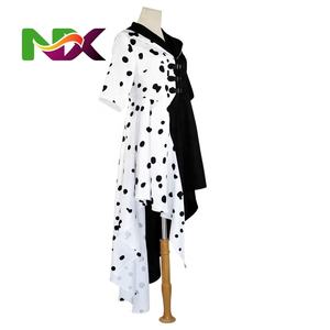 Disfraz <span class=keywords><strong>de</strong></span> <span class=keywords><strong>Cruella</strong></span> <span class=keywords><strong>de</strong></span> <span class=keywords><strong>Vil</strong></span> <span class=keywords><strong>de</strong></span> 101 Dálmatas, Vestido Negro, Cosplay, Película, Halloween, Juego <span class=keywords><strong>de</strong></span> Rol, Fabricación - Product Image 5