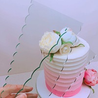 Wiederverwendbarer klarer hoher Acryl-Kuchenraupe fluoreszierender bunt-Lebensmittelqualität-Acryl-Gussraupe für Kuchen