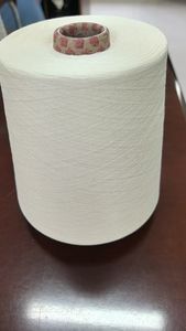 ピュアコットン糸とかしピマ糸編み有機リサイクルホワイトコンパクトリングスピンドル手袋靴下素材 - Product Image 4