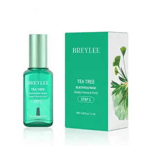 BREYLEE Skin Care Oil Control Shrinking Pores Tea Tree Pore Minimizer Serum 17ml nose pore strips blackhead remover serum