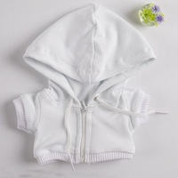 Vêtements de poupée en stock 10/20CM 15CM avec fermetures éclair, pull à capuche, vêtements de poupée en coton, plusieurs couleurs, LOGO personnalisable