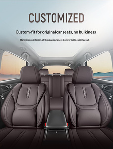 Housses de siège auto en cuir premium, entièrement enveloppantes, durables, avec soutien lombaire, toutes saisons, pour <span class=keywords><strong>Peugeot</strong></span> <span class=keywords><strong>208</strong></span> 308 2008 3008 5008 - Product Image 5