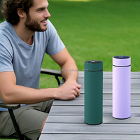 Botella de Agua Inteligente para Deportes con Pantalla LED de Temperatura, Termo de Café de Acero Inoxidable de Doble Capa con Aislamiento al Vacío para Dormitorio