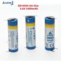 Baterías de LiSOCl2 de 3.6V con Certificación CE UL LISUN AA ER14505 LS14500 para Medidores de Agua e Instrumentos Industriales