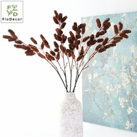 Nouveautés : Branche de pin artificielle longue de 89 cm, branche de pin marron en plastique, tige d'arbre faite à la main pour mariage, Noël, décoration de la maison