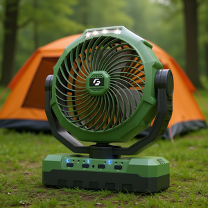Mini ventilateur rafraîchisseur d'air vert, batterie 24000mAh, télécommande, ventilateur portable pour extérieur et tente - Product Image 2