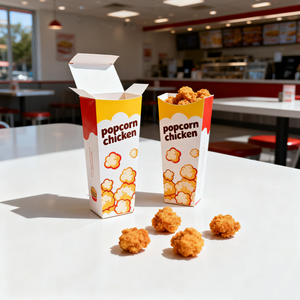 กล่องบรรจุภัณฑ์อาหารจานด่วนราคาประหยัดสำหรับใส่ไก่ทอด KFC พร้อมพิมพ์โลโก้ - Product Image 4