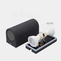Applique murale moderne en aluminium IP44 LED pour extérieur, éclairage haut et bas pour porche et jardin, forme carrée