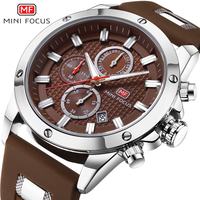 MINI FOCUS MF0089G Montres à quartz de qualité supérieure pour hommes Montre-bracelet de luxe étanche d'usine Relogio Masculino Bracelet en silicone