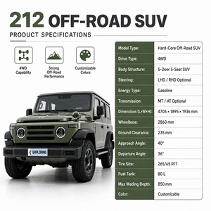 Nouveau véhicule tout-terrain à essence 212 T01, moteur 2.0T, boîte de vitesses 8AT, 4 roues motrices, 5 places, conduite à gauche, SUV pour l'exportation - Product Image 3
