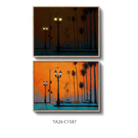 Tableau mural LED personnalisable en toile, motif dessin animé, pour salon moderne, imperméable, écologique, grande peinture numérique