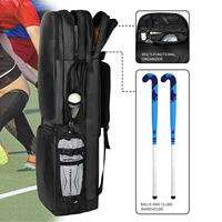Grand sac à dos de hockey sur gazon avec compartiment à chaussures indépendant pour équipement de hockey sur glace et de hockey sur gazon