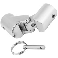 Raccord articulé pliant en acier inoxydable 316 pour tube marin, connecteur à charnière 1 pouce avec goupille de verrouillage rapide, accessoires de bateau