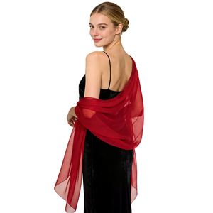 Sciarpa/Stola Elegante in Chiffon Trasparente da <span class=keywords><strong>Donna</strong></span>, Leggera Copertura per <span class=keywords><strong>Spalle</strong></span>, Ideale per Abiti da Sposa, da Sera e Occasioni Formali - Product Image 5