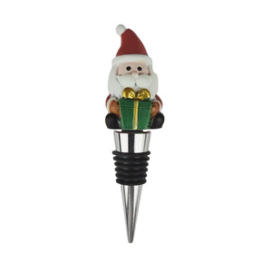 Santa Claus <b>Wine</b> Stopper Plastic Christmas Bottle Stopper Set With Cork And Opener For Holiday Party And Wedding - Product Image 4
