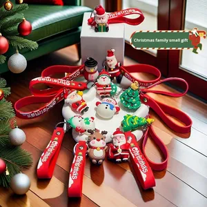 Portachiavi Compatto Portatile con Design Natalizio a Cartone Animato di Babbo Natale, Decorazione Natalizia Raffinata, Regalo Ecologico Personalizzabile - Product Image 1