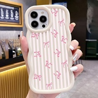 Coque souple en TPU pour iPhone 15, résistante aux chutes, avec bords ondulés, couleur transparente simple, accessoires pour téléphone