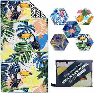 <b>Microfiber</b> Quick-Drying Double-Sided Compressible Disposable <b>Beach</b> <b>Towel</b> for Swim & Travel - Product Image 1