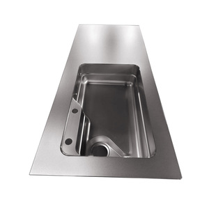 Hiện đại 304 thép không gỉ 304 Countertop cho nhà bếp tích hợp liền mạch Hàn chìm chống xước Tủ đảo <span class=keywords><strong>MDF</strong></span> - Product Image 5