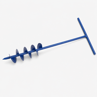 Mini-tarière manuelle pour trous de poteaux, tarière manuelle pour trous de poteaux de clôture, pour usage en jardin