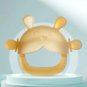 <span class=keywords><strong>Mordedor</strong></span> de Silicona <span class=keywords><strong>para</strong></span> Bebé con Diseño de Conejo, Anti-succión, Fácil Agarre, Libre de BPA, Grado Alimenticio, con Logotipo Personalizado - Product Image 1