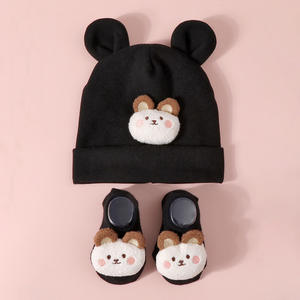 3D Cartoon Breathable Anti-Slip Casual Spring <b>Baby</b> <b>Socks</b> Set with Cute <b>Baby</b> Hat Knitted Cotton Newborn <b>Girls</b> & Boys Wholesale - Product Image 3