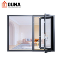 Ventanas Abatibles y Giratorias OUNA Resistentes a Huracanes, Insonorizadas, con Aislamiento, Vidrio Templado Doble, Ventanas Corredizas de Aluminio NFRC