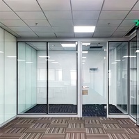 Système de cloisons modulaires en verre, panneaux de 12 mm d'épaisseur, cadre en aluminium, design moderne, isolation phonique, mobile, facile à installer, chambre, salle à manger