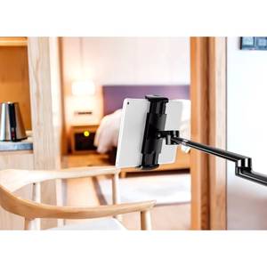 Soporte de aluminio ajustable para portátil Soporte universal para teléfono para portátil y iPad Soporte de suelo de trípode portátil para iPad y dispositivos móviles - Product Image 6