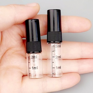 Chất lượng cao 2ml tốt nghiệp đen trắng phun Mini mẫu chai thủy tinh Nước Hoa khuếch tán Ống - Product Image 3