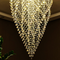 Lustre en cristal de fabrication chinoise pour plafond voûté, hauteur de cathédrale, longueur sur mesure à bon prix