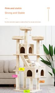 En gros, Grande griffoir en sisal pour chat, Colonne de griffage, Arbre à chat type villa, Accessoires pour arbre à chat - Product Image 4