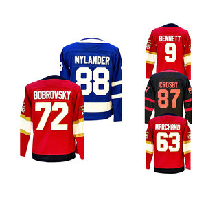 Maillots <span class=keywords><strong>de</strong></span> <span class=keywords><strong>hockey</strong></span> sur glace pour jeunes cousus en gros 19 Tkachuk 97 McDavid 93 Demidov 34 Matthews 97 Kaprizov 98 Bedard 14 Suzuki - Product Image 5