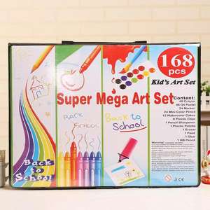 168 PCS रंग कलम रंगीन पेंसिल Crayon मोम तेल पेंटिंग ब्रश बच्चों बच्चों ड्राइंग के लिए ड्राइंग कलम उपकरण कला सेट - Product Image 2