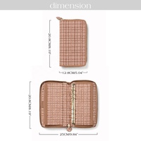 Hongbo Nouvelle Trousse de Rangement Compacte A6 en Tissu Lin de Luxe avec Sacs Cosmétiques Optionnels – Idéale comme Cadeau de Vacances/Rentrée Scolaire