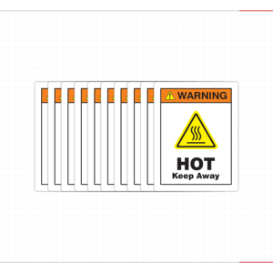 Etiqueta de Advertencia de Superficie Caliente, Etiqueta de Seguridad Rectangular, Etiqueta de Peligro de Alta Temperatura, Señal de Peligro de Calor para Máquinas Industriales, PET Impermeable - Product Image 2