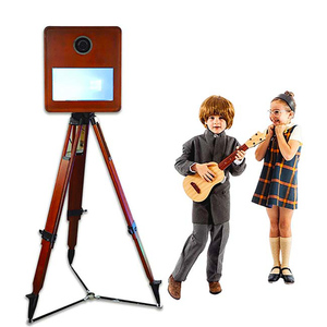 Selfie Mirror Photo Booth Oval Wooden Mirror Photo Booth Mirror Wedding Photo Booth - Product Image 1