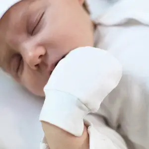 Gants en coton nouveau-né anti-rayures unisexe 0-3 mois gant de Protection du visage mitaines infantile garde-main fournitures mitaines à gratter