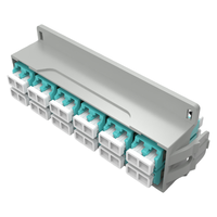 Panel Adaptor Patch Fiber Optik DLC LC Model FS-DLC12 dari Plastik untuk Penggunaan FTTH/Datacenter