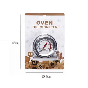 Termometer Oven Baja Tahan Karat Terlaris 50-300 Derajat Panggangan BBQ Dapur 2 Inci Dial Klasik Seri Pointer Termometer