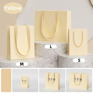 Custom Luxury LUOYI Brand Printed Cardboard Kraft Shopping Packaging Paper Bag <b>Gift</b> Bags Your Own Logo Letter Pattern Handled - Product Image 2