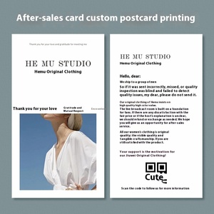 Tarjeta de registro postventa personalizable, diseño de agradecimiento <span class=keywords><strong>simple</strong></span>, Código Bidimensional para comercio electrónico en vivo, impresión en papel pequeño - Product Image 3