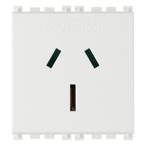 เต้ารับไฟฟ้าแบบ 2 ขา + ดิน 15A สีขาว มาตรฐานออสเตรเลีย 250V - Product Image 1