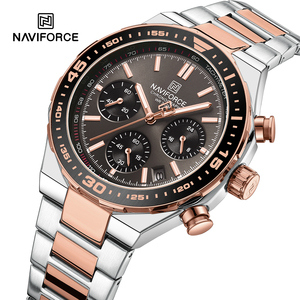 NAVIFORCE 8049 <span class=keywords><strong>42</strong></span> mm Dial Relojes de acero inoxidable Reloj de lujo para hombres de negocios Fabricación de relojes de etiqueta privada en China - Product Image 1