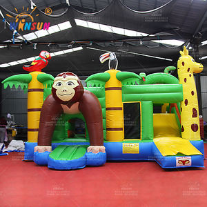 Casa inflable semicerrada respetuosa con el medio ambiente personalizada de alta calidad, casa de rebote para fiestas, Castillo de salto, tobogán de mono con logotipo de Color personalizado - Product Image 4